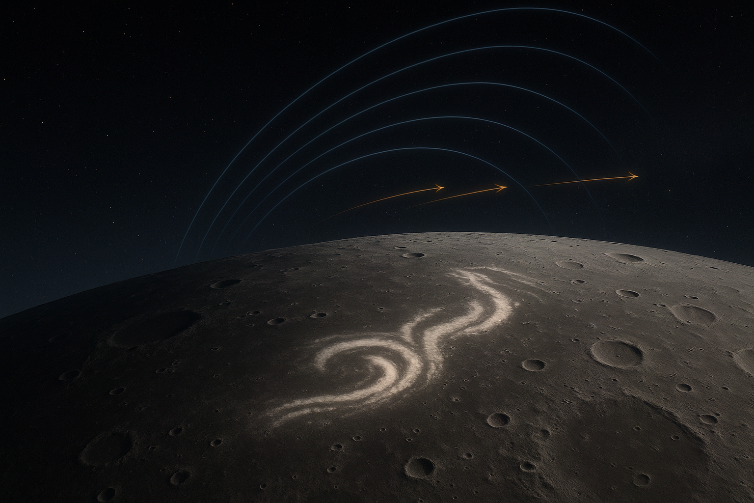 달 표면 &lsquo;스월(lunar swirl)&rsquo;과 국소 자기장: 얼룩무늬의 수수께끼를 푸는 최신 과학