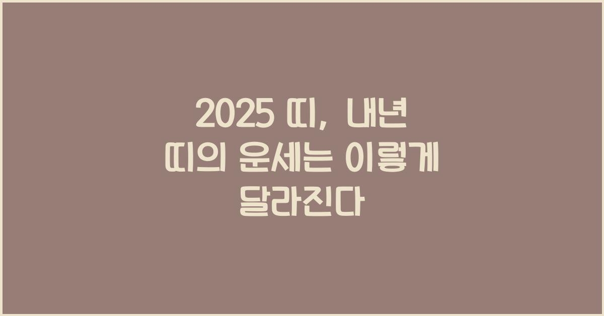 2025 띠