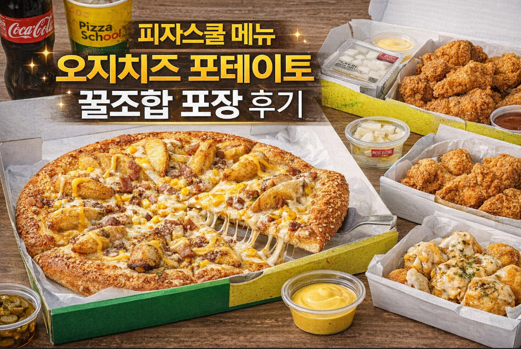 피자스쿨 오지치즈 포테이토 꿀조합 완벽 정리