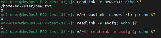 명령 치환 시 종료 상태 값
