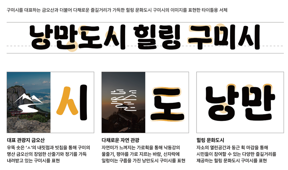 낭만있구미체 특징