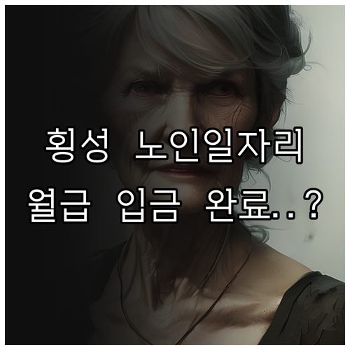 횡성군 시니어클럽 노인 일자리 종류 ..