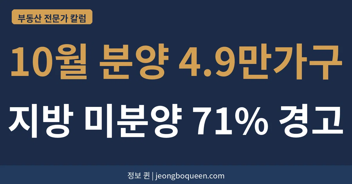 10월 분양 4.9만 가구