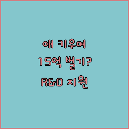 애 키우며 15억 벌기? 글로벌 R&