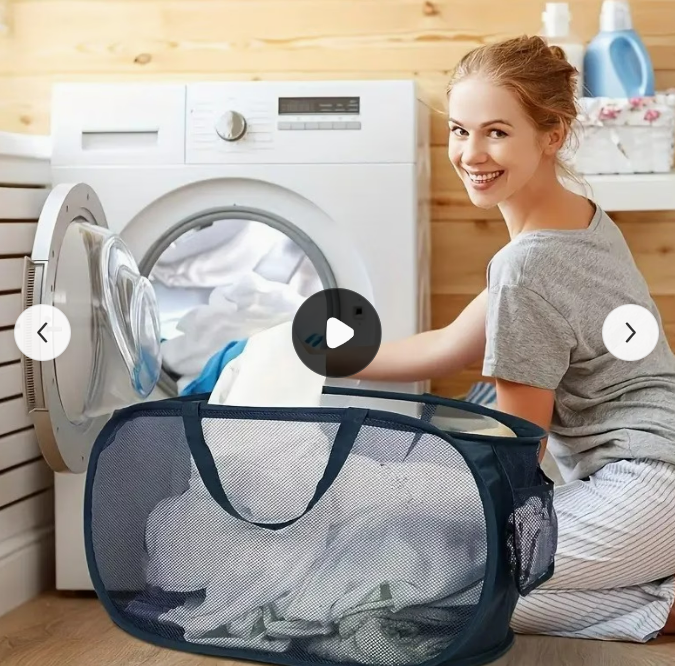 대형 메쉬 빨래 바구니