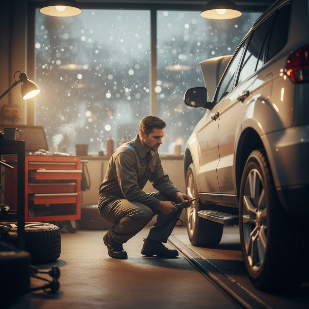 겨울철 자동차 타이어 공기압 관리