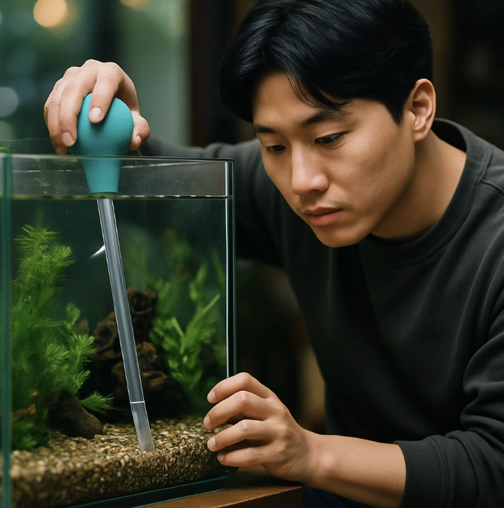 남은 잔여물, 스포이트로 즉시 제거