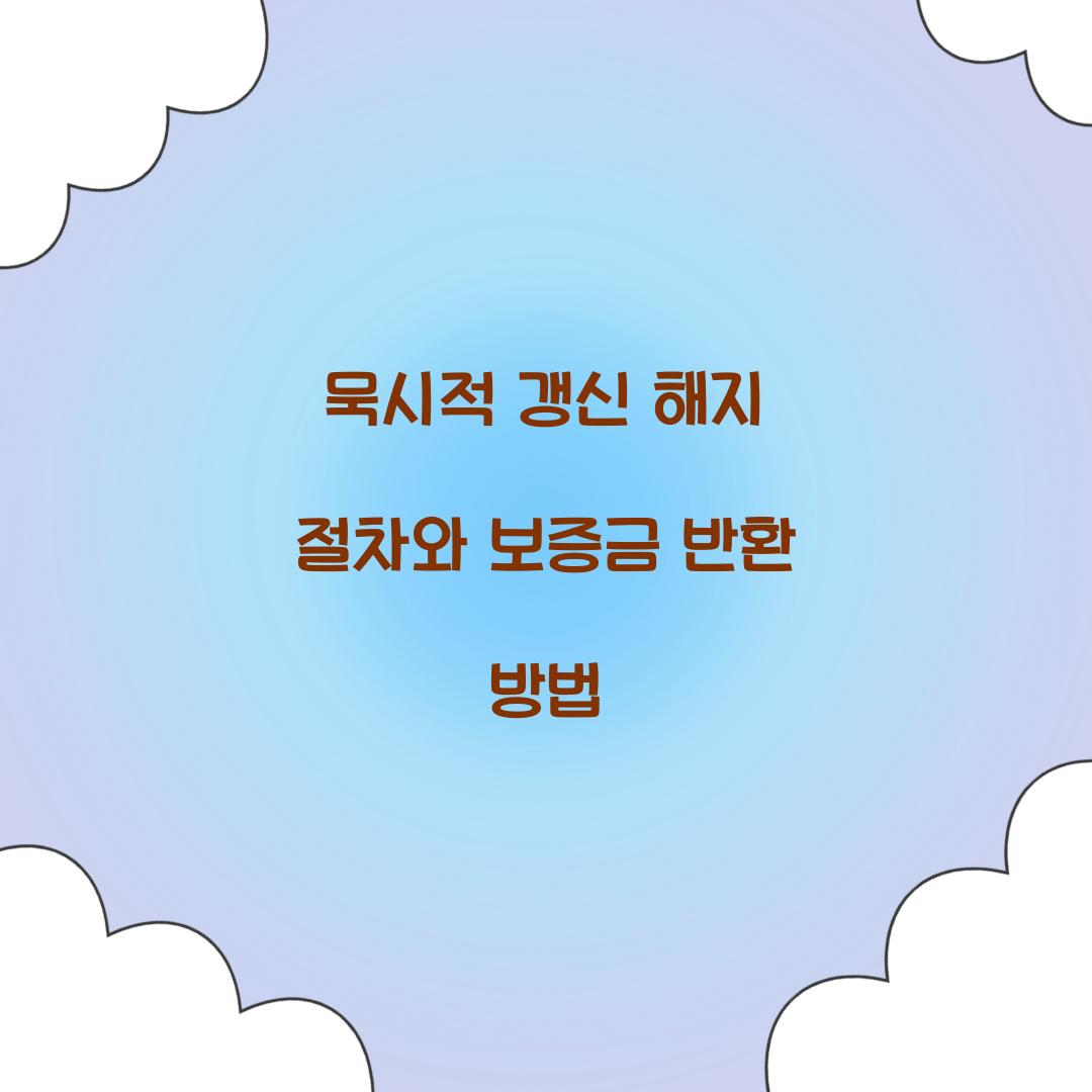 묵시적 갱신 해지