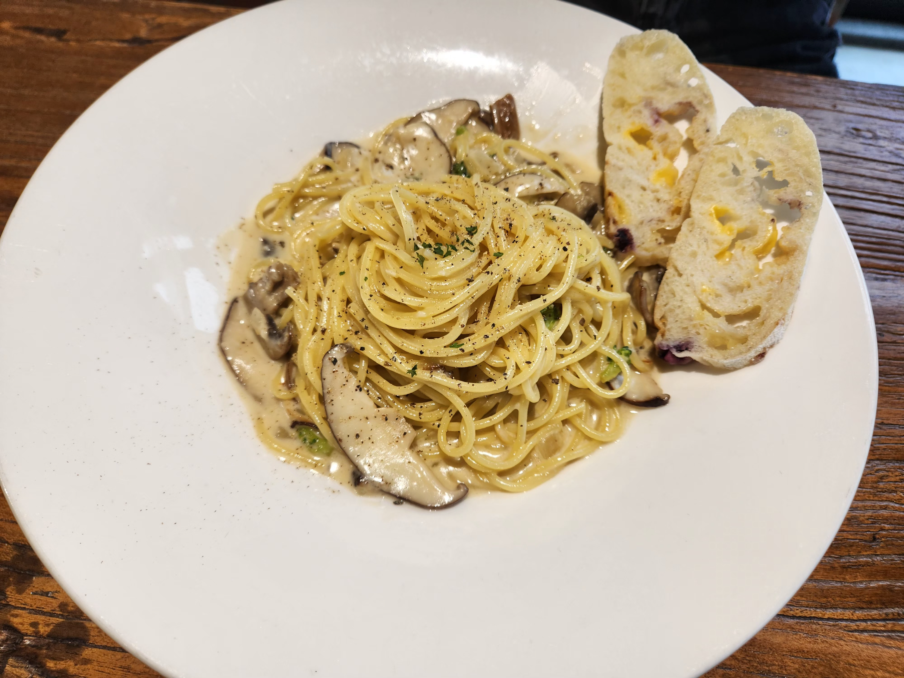 버섯크림파스타