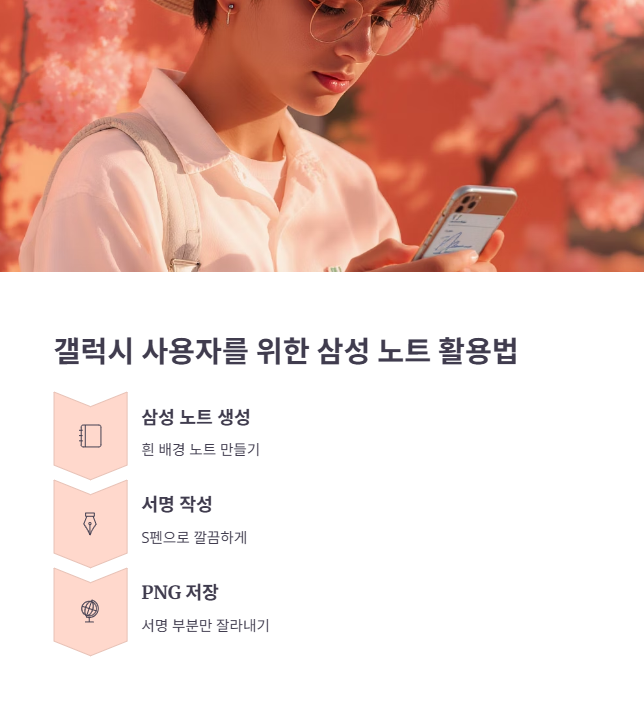 갤럭시 사용자 서명 이미지 저장 및 활용