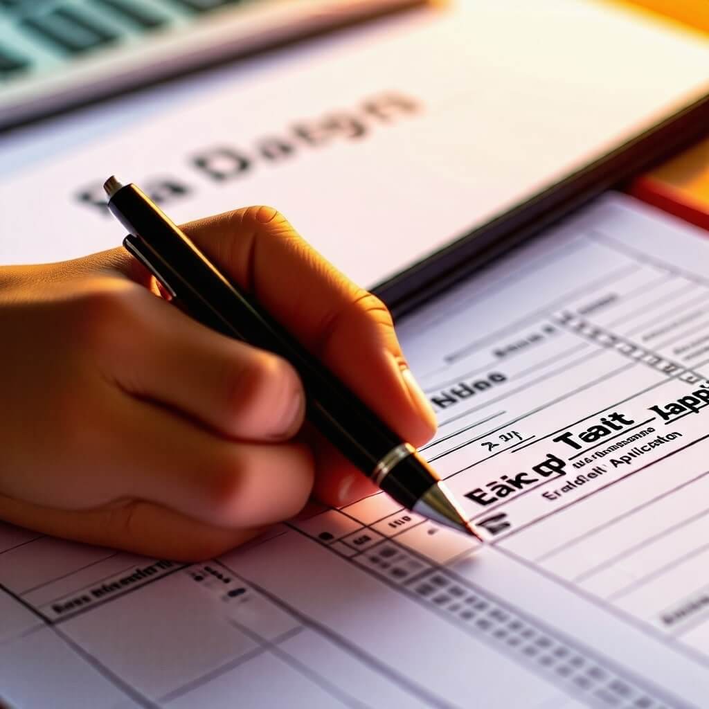 근로장려금신청서-손-펜