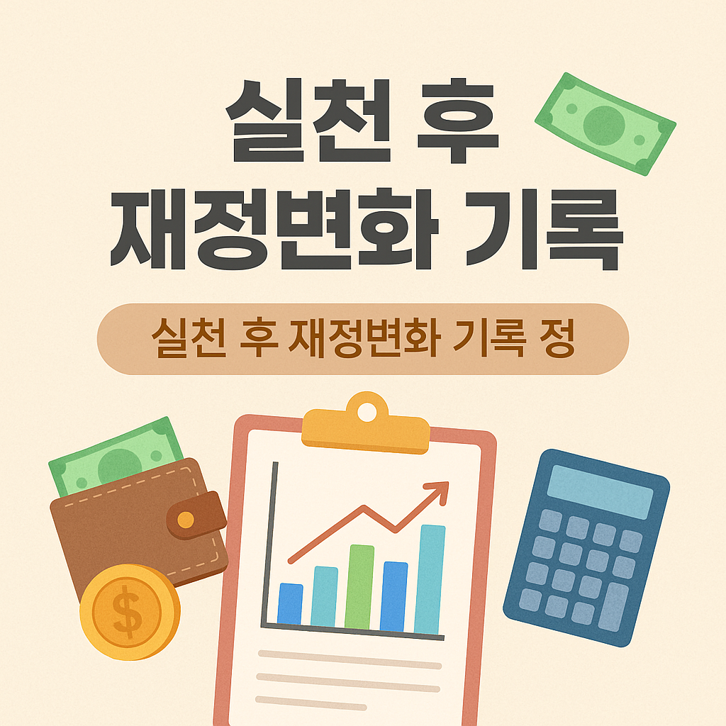 실천 후 재정변화 기록