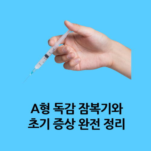 A형 독감 잠복기와 초기 증상 완전 정리