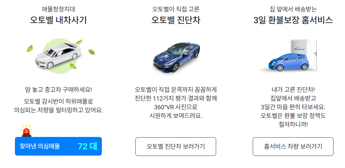 내차 시세조회 - 오토벨 장점