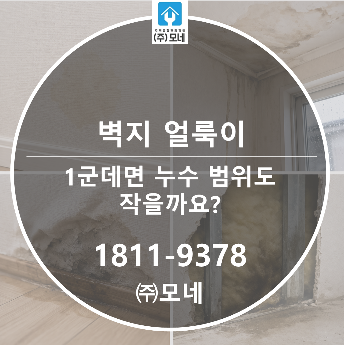 벽지 얼룩이 1군데면 누수 범위도 작을까요?