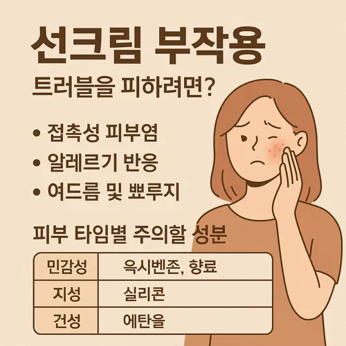 선크림 부작용 원인과 예방법