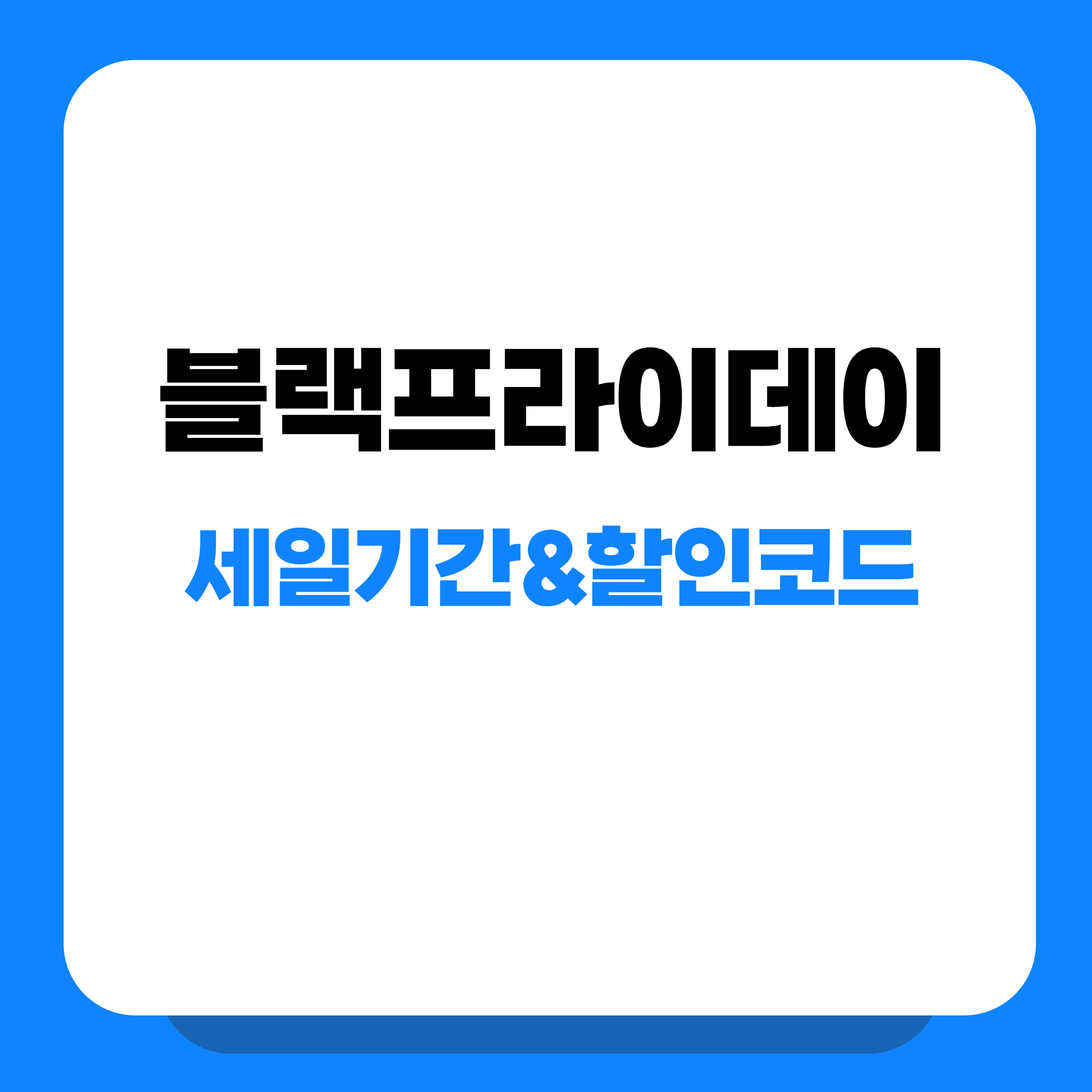 블랙프라이데이 세일기간