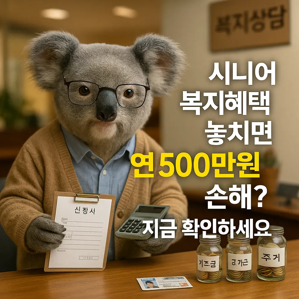 시니어 복지혜택 놓치면 연 500만원 손해 신청방법 총정리