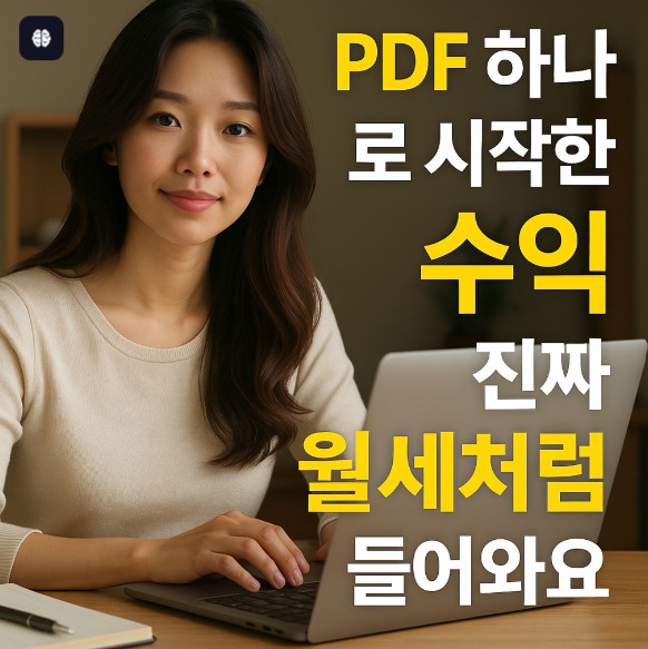 "PDF 하나로 월세 버는 법 – 전자책 수익화 실전 사례 공개