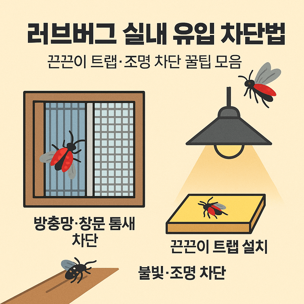 러브버그 실내 유입 차단법 (끈끈이 트랩&middot;조명 차단 꿀팁 모음)