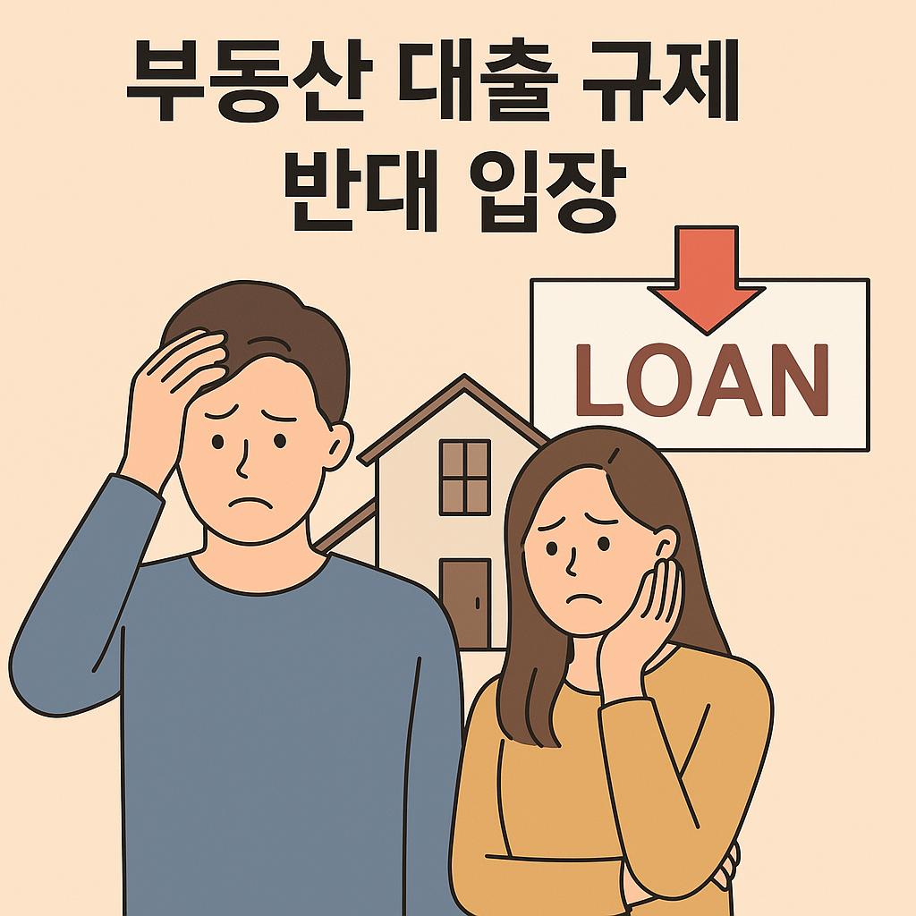 대출 규제 반대 입장