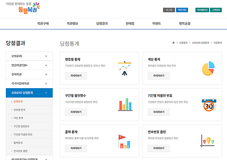 로또-당첨통계-목록