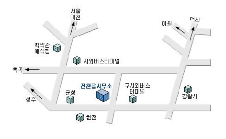 진천읍 행정복지센터 약도