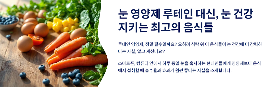 눈 영양제 루테인 대신, 눈 건강 지키는 최고의 음식들