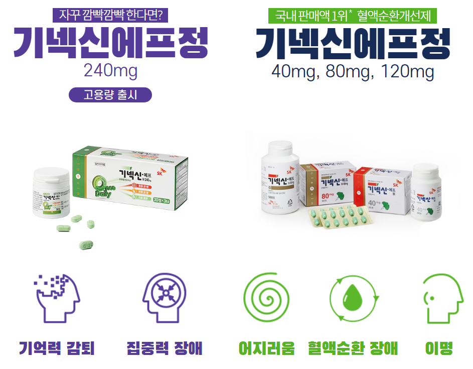 기넥신에프정 효과