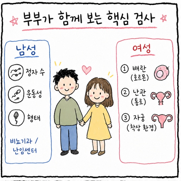 가임력 검사, 남녀 검사는 이렇게 다릅니다, 남성과 여성의 검사 판독 기준