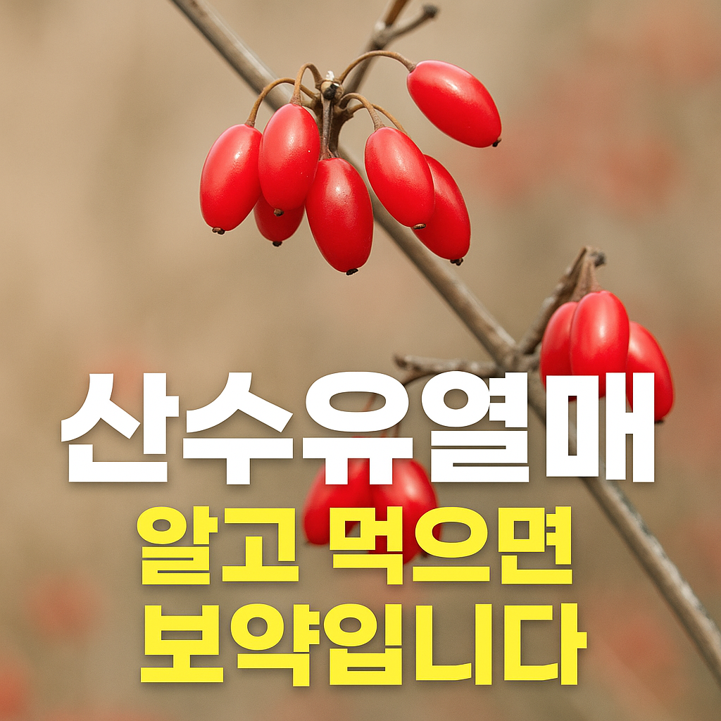 산수유 열매, 알고 먹으면 보약입니다