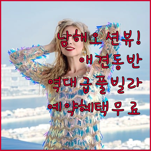 남해 애견 동반 숙소와 오션뷰 인피니..