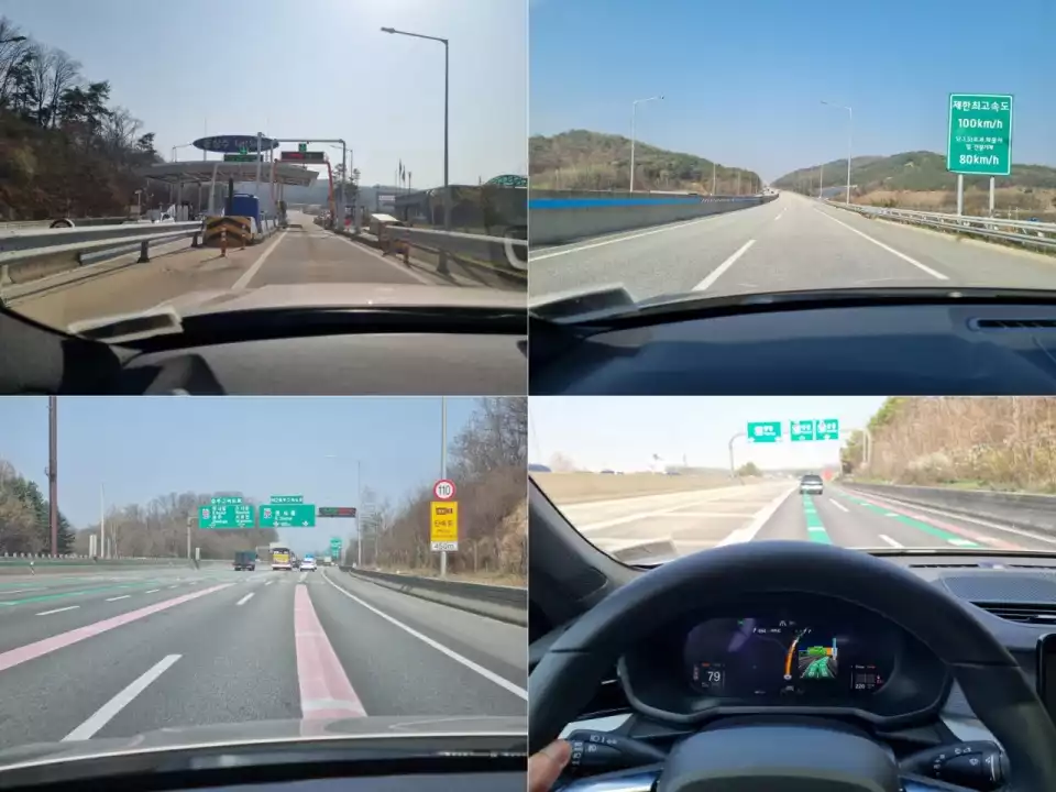 동상주 IC부터는 고속도로로 이동합니다.