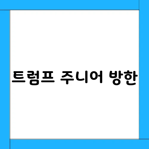 트럼프 주니어 방한, 정재계 만날까?
