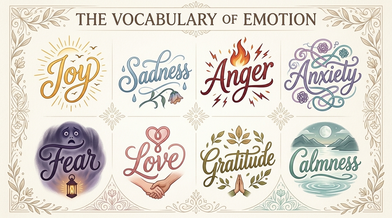 오늘의 감정은 무엇인가요?기쁨, 슬픔, 분노, 불안 등