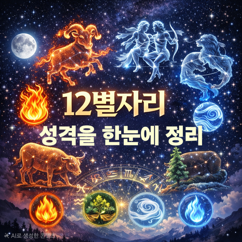 12별자리 성격을 한눈에 정리