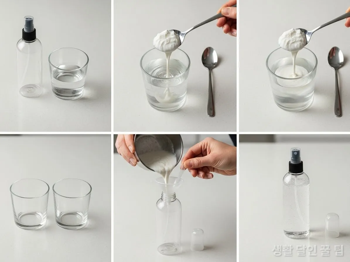 린스 정전기 방지 스프레이 만드는 과정 준비물