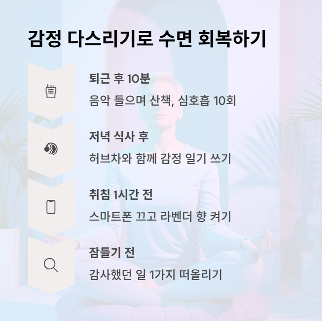 감정 다스리기가 수면 회복의 시작