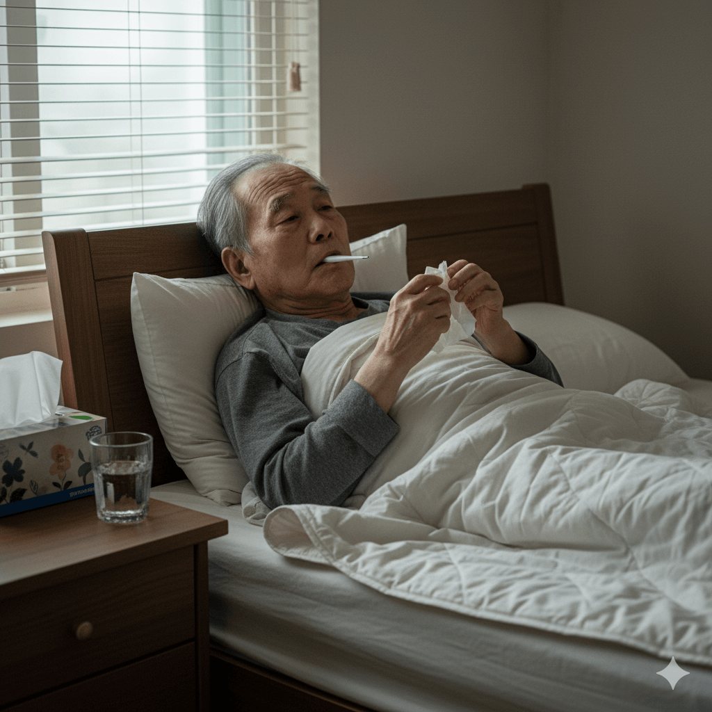 독감 감염 - 사진