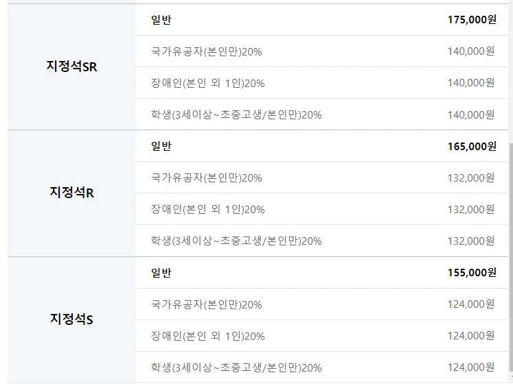 싸이흠뻑쇼 티켓가격