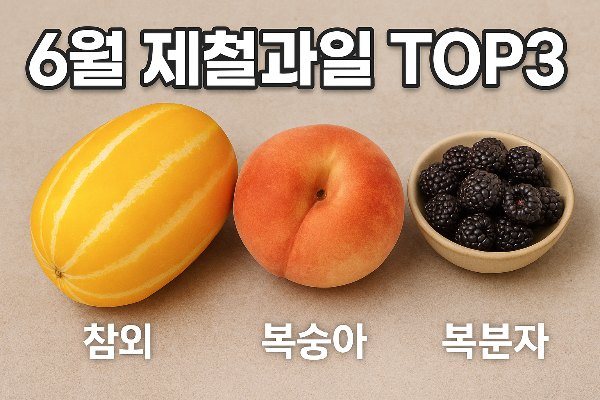 6월 제철 과일 TOP3 이건 꼭 먹어야 해