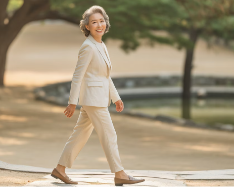 무릎 관절염 없이 건강한 중년부인