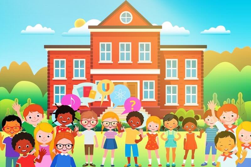 귀여운-아이들이-모인-학교