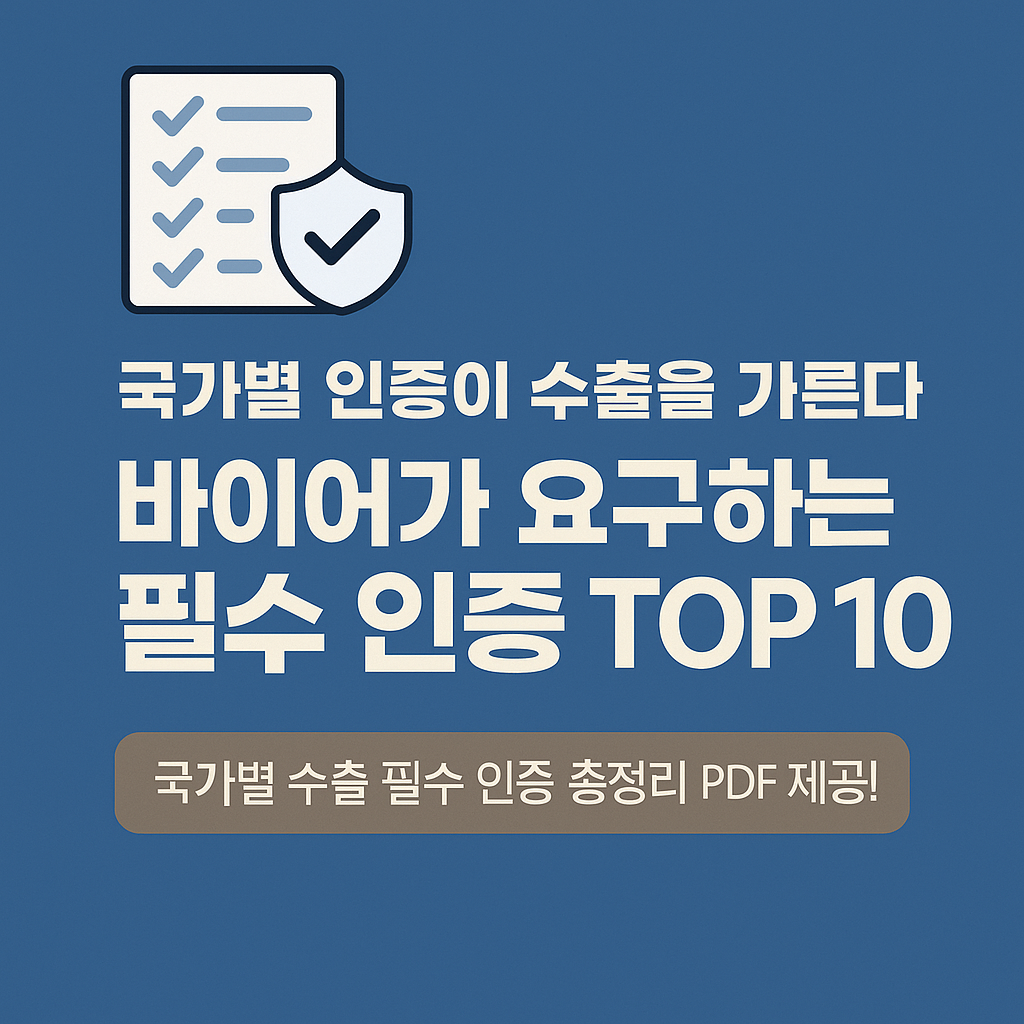 바이어가 묻는 첫마디, 인증 있나요?