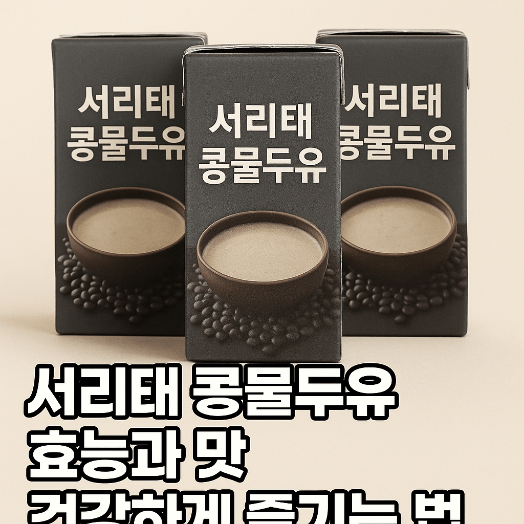 서리태콩물두유 효능과 맛, 건강하게 즐기는 법