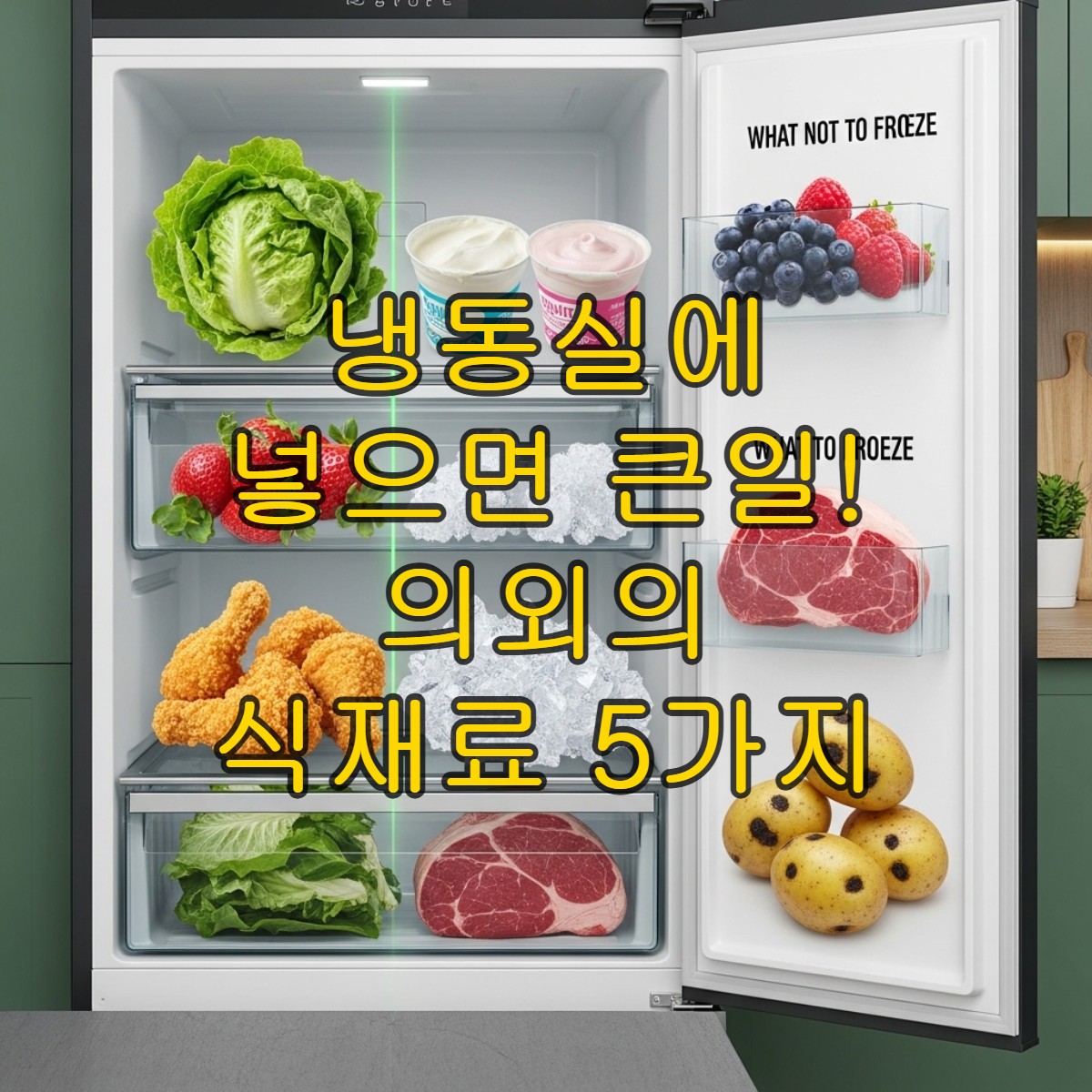 냉동실에 넣으면 큰일!/의외의 식재료 5가지
