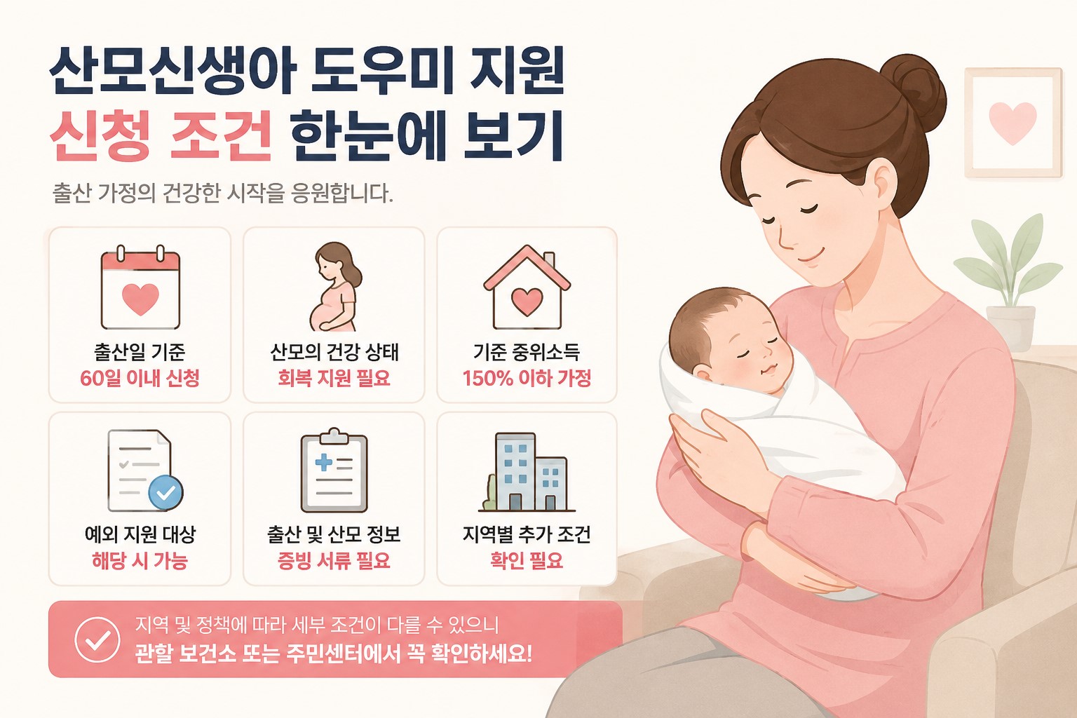 산모신생아 도우미 지원 안내 이미지