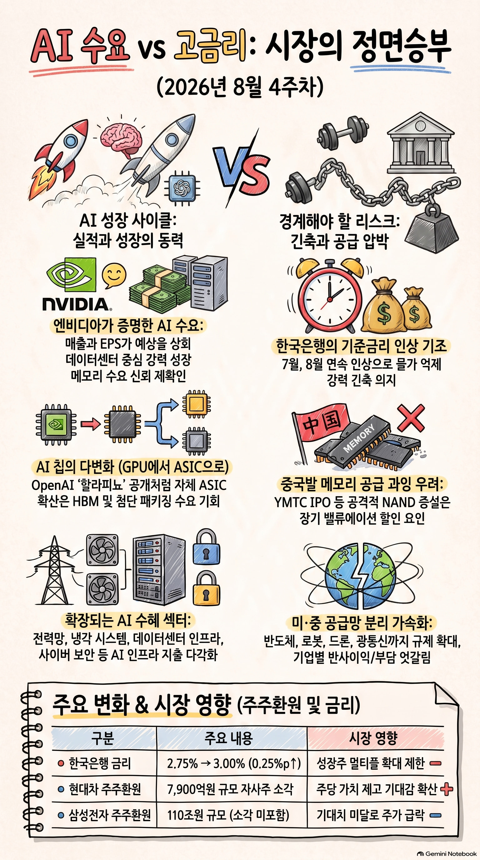 엔비디아는 증명했고 금리는 막아섰다, AI 수요와 긴축의 정면승부｜2026년 8월 4주차 주식시장 뉴스 정리