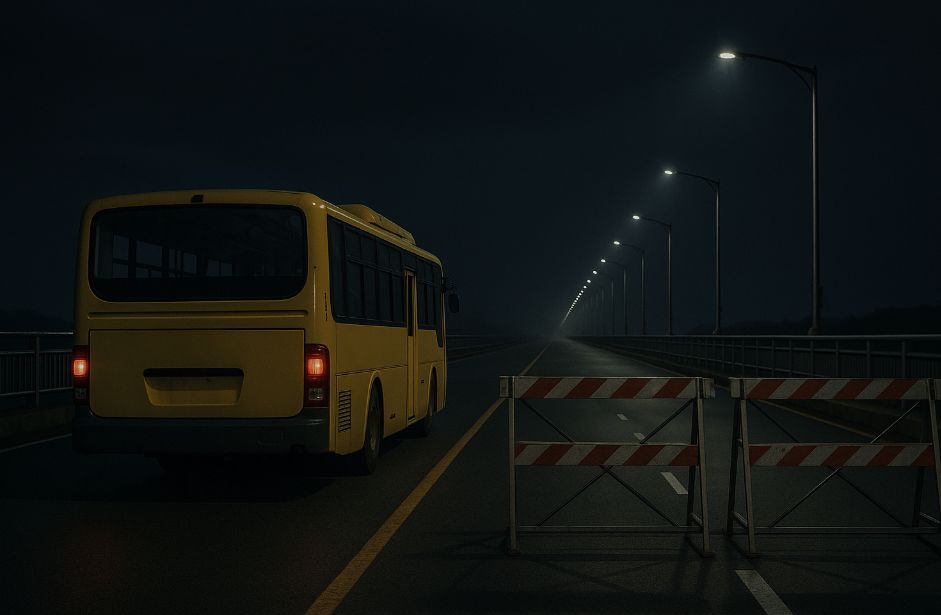 “북한으로 돌아가고 싶다” 마을버스 몰고 통일대교 돌진한 탈북민…징역형 유예