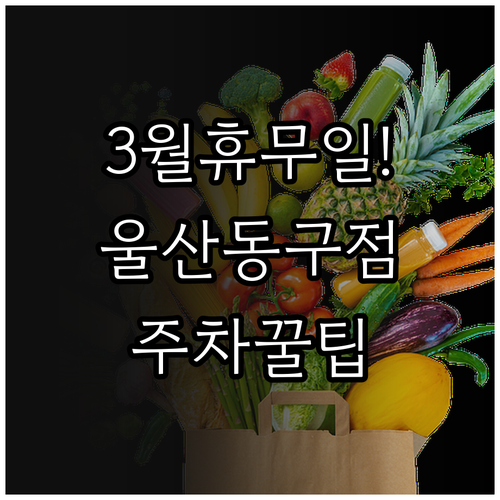 홈플러스 울산동구점 3월 휴무 날짜와..